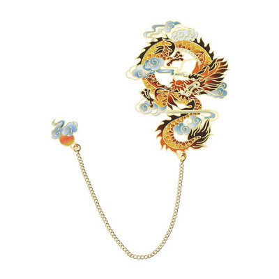 Mjedena knjižna oznaka u kineskom stilu Metalni privjesak s kićankama Isječak za knjigu Oslikana oznaka stranica Poklon za učenike Uredski pribor za školu