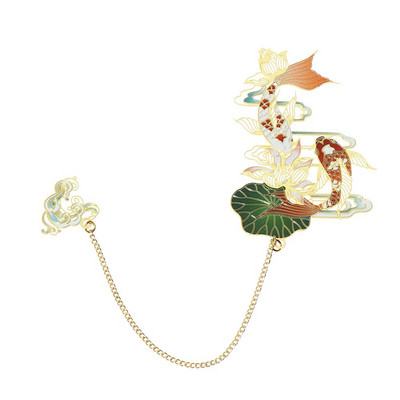 Mjedena knjižna oznaka u kineskom stilu Metalni privjesak s kićankama Isječak za knjigu Oslikana oznaka stranica Poklon za učenike Uredski pribor za školu