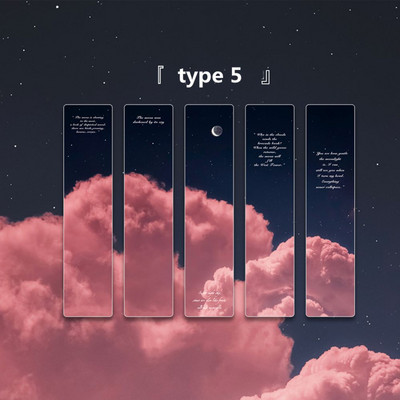 5PCS Galaxy Pattern Series Grāmatzīmes Ūdensnecaurlaidīgs lapas klipu lappušu marķieri Radošs grāmatu marķieru komplekts skolēnu skolas piederumiem