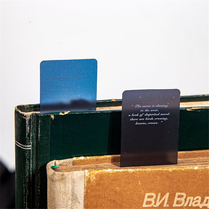 5PCS Galaxy Pattern Series Grāmatzīmes Ūdensnecaurlaidīgs lapas klipu lappušu marķieri Radošs grāmatu marķieru komplekts skolēnu skolas piederumiem