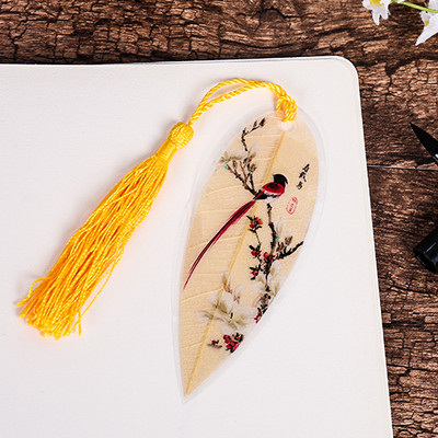 1kom Slatka klasična elegancija Kreativna oznaka s resicama Kineski vjetar Prirodni kolekcionarski predmeti Lišće vena Oznake oznaka Kreativna dopisnica