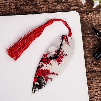 1kom Slatka klasična elegancija Kreativna oznaka s resicama Kineski vjetar Prirodni kolekcionarski predmeti Lišće vena Oznake oznaka Kreativna dopisnica