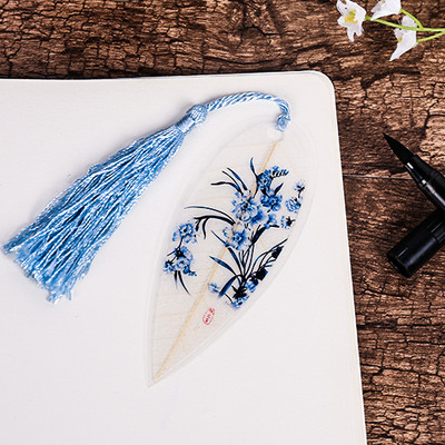 1kom Slatka klasična elegancija Kreativna oznaka s resicama Kineski vjetar Prirodni kolekcionarski predmeti Lišće vena Oznake oznaka Kreativna dopisnica