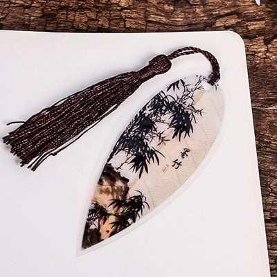 1kom Slatka klasična elegancija Kreativna oznaka s resicama Kineski vjetar Prirodni kolekcionarski predmeti Lišće vena Oznake oznaka Kreativna dopisnica