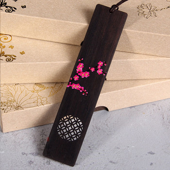 Китайски класически стил Цветна рисунка Plum Blossom Bookmark Ebony Hollow Creative Book Clip Ученически пособия Ученически канцеларски материали