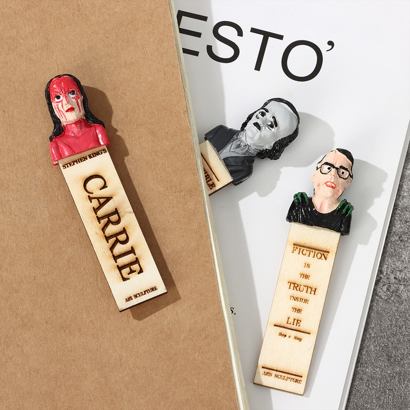 9,3 cm horor knjižne oznake dopolazna figura od smole Individualnost Ljubitelji knjiga Ručno izrezbarena figura Skulptura Poklon knjižna oznaka za Noć vještica
