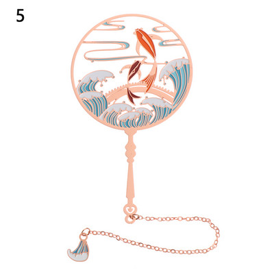 2020. Nova metalna mesingana knjižna oznaka u retro kineskom stilu, grupna oznaka u obliku lepeze s resicama, dopisnica, šuplji paun, panda, kopča za knjigu