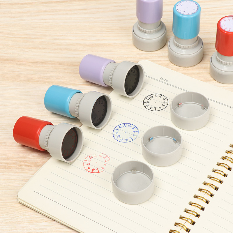 Mācību zīmogs Pulkstenis Zīmogs Mācību atpazīšana Pulkstenis Ciparnīca Bērnu Rotaļlieta Vairāku stilu Zila Sarkana Purpura Skolas piederumi Skolēnu rīks