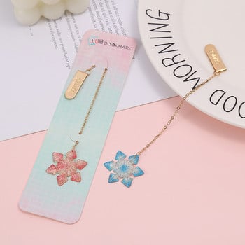 Snowflake Metal Σελιδοδείκτης Βιβλιοθήκης Σελίδας Marque Kawaii Stationery For Girls Separador De Libro Σχολικά Προμήθειες Book Mark