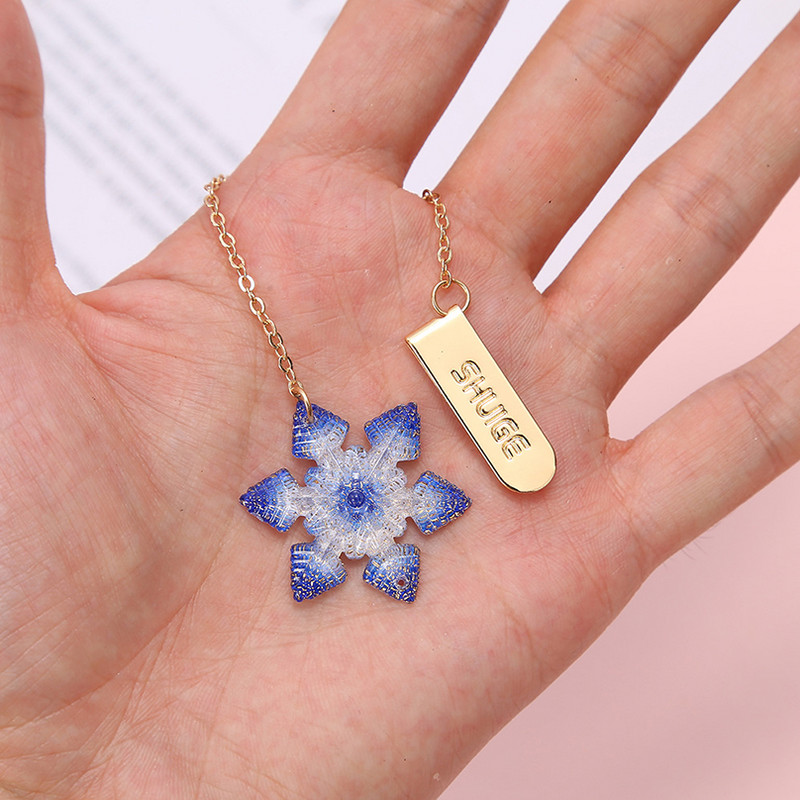 Snaigės metalo žymė Knygų puslapio laikiklis Marko puslapis Kawaii Kanceliarinės prekės mergaitėms Separador De Libro Mokyklinių reikmenų knygos ženklas