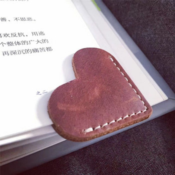 2бр. Кожена отметка Love Heart Design Vintage Bookmark Щипка Kawaii Училищни канцеларски материали Учител Щипка за книга Държач на страници