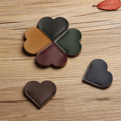 2бр. Кожена отметка Love Heart Design Vintage Bookmark Щипка Kawaii Училищни канцеларски материали Учител Щипка за книга Държач на страници