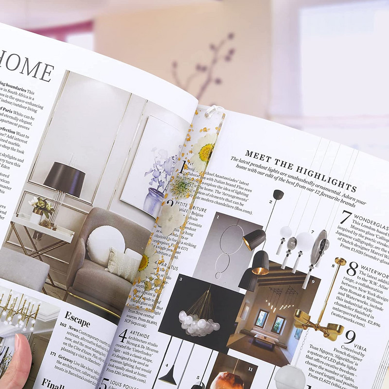 Presuotų gėlių žymė Džiovintų gėlių derva Žymės su kutais Skaitymo knyga Etikečių įrankis Popieriaus dekoravimas Mokytojams Dovana mokiniams