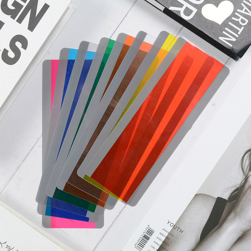 Plastična traka s oznakama za čitanje od 8 komada za učenike koji čitaju Pomoćna traka s istaknutim točkama Prikladna za osobe s disleksijom