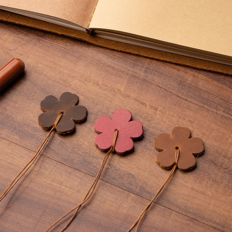 5 τεμάχια vintage Αναγνώστης γνήσιου δέρματος Προσθέστε σελιδοδείκτες φίλους Ρετρό Χειροποίητα Έγγραφα Ημερολόγιο Αξεσουάρ ημερολογίου με φύλλα σημειωματάριου