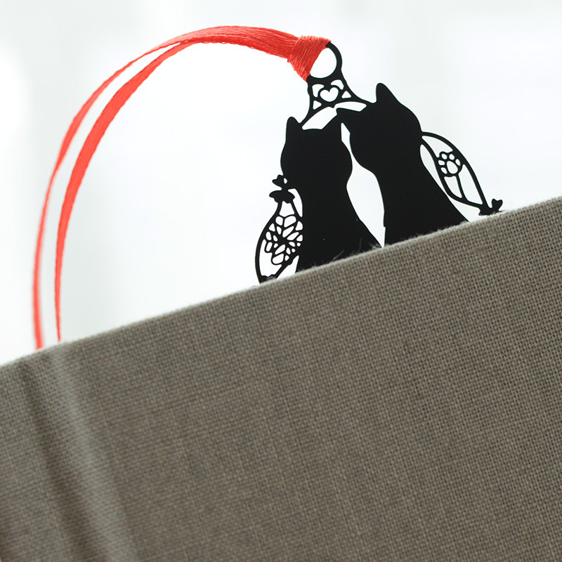 DIY Cute Kawaii Black Cat serija Metalna oznaka za knjige Papirni kreativni predmeti Lijepi korejski poklon paket papirnatih materijala