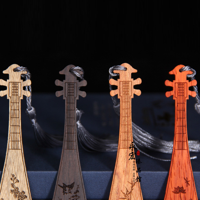 Kineski stil Klasična crvena drvena rezbarija Pipa knjižne oznake Cvijet Ptica Držač knjiga Studenti Pribor za čitanje Pokloni Pribor