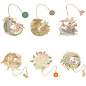 Mjedena knjižna oznaka kineskog stila Privjesak s kićankama Retro stezaljka za knjige Metalna oznaka stranice Poklon za učenike Uredski pribor za školu