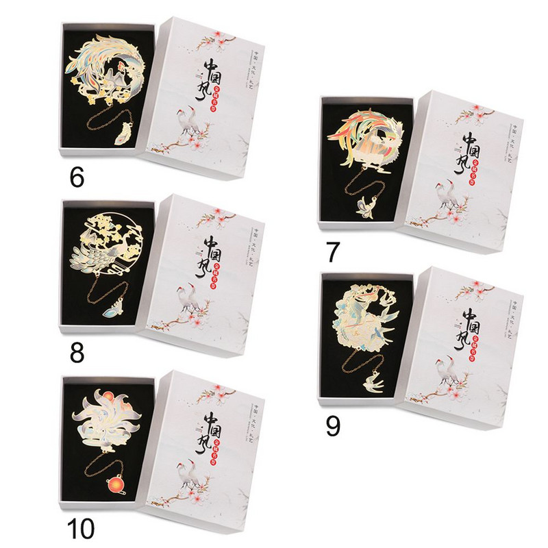 Mjedena knjižna oznaka kineskog stila Privjesak s kićankama Retro stezaljka za knjige Metalna oznaka stranice Poklon za učenike Uredski pribor za školu