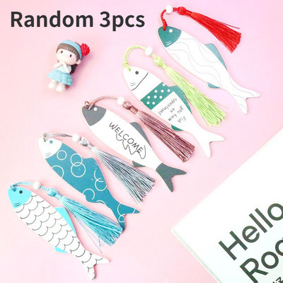 3 kom Drvene oznake u obliku mačke Oznake stranica s uzorkom slatke mačke Isječci stranica Oznaka za studentski ured za čitanje Korejski pribor