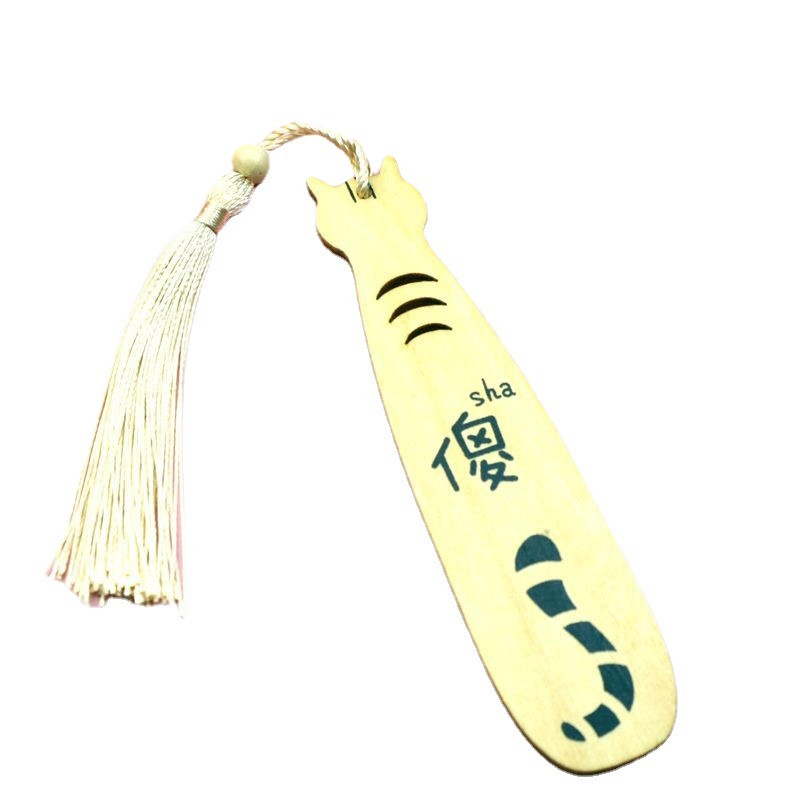 3 kom Drvene oznake u obliku mačke Oznake stranica s uzorkom slatke mačke Isječci stranica Oznaka za studentski ured za čitanje Korejski pribor