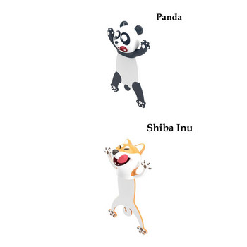 Shiba Inu Panda Γραφική ύλη Δημιουργική αστεία κινούμενα σχέδια σε ζωικό στυλ Μαρκαδόροι βιβλίων σελιδοδείκτες Σχολικά είδη