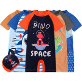 2022 Noutate Noutate Bebeluș Dinozaur Costum de baie Copii Mici Haine pentru băieți Costum de baie dintr-o bucată pentru fete + Pălărie Costum de baie Costum de baie