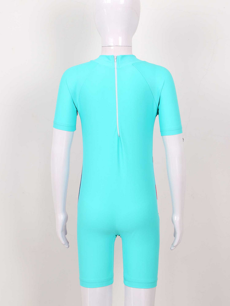 Lapsed, poisid, ühes tükis lühikeste varrukatega ujumistrikoo, ujumiskostüüm Rash Guard ujumiskostüüm veespordialad ujumisriided surfikostüümid