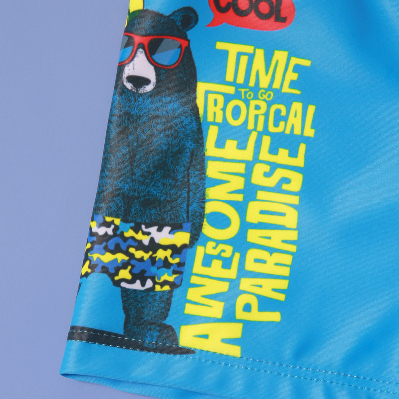 Dječji komplet kupaćih kostima za malu djecu i dječake Slovo morskog psa s crtićem Kupaći kostimi kratkih rukava Ljetna dvodijelna odjeća Odjeća za plažu plavki dlâ malʹčika