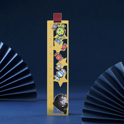 Δημιουργικοί σελιδοδείκτες Κινέζικο στυλ Κοίλο σελιδοδείκτη Μεταλλικό ορειχάλκινο φωτιστικό πίνακα σελιδοδείκτης Δώρο Βιβλιοθήκη Mountain Crane Deer Lotus