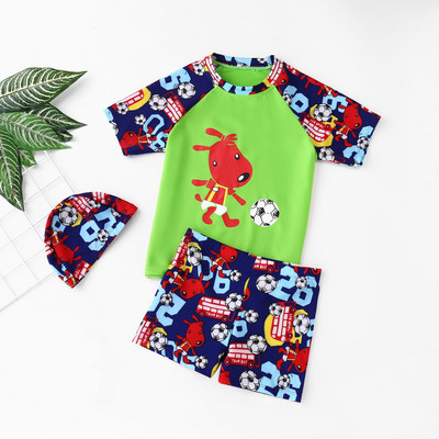2022 nyári új fiús fürdőruha szett Rajzfilm cápamintás fürdőruha Gyermek fürdőruha Rövid ujjú Kid Boys Rash Guards 2-9T