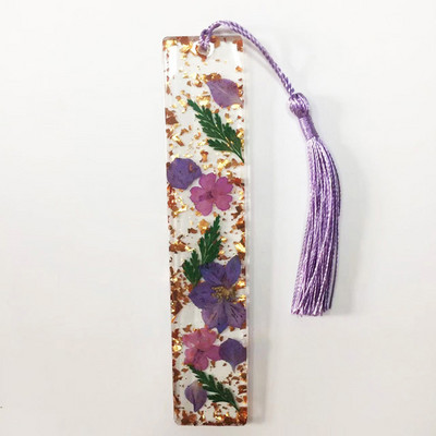 Szárított virággyanta Könyvjelzők Természetes átlátszó díszek olvasóknak Tanárok Könyvjelzők Könyvkapcsok Diákok írószerek