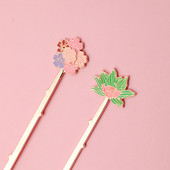 Kawaii Bookmark Exquisite Lotus Metalni slatki dodaci Knjiga Oznaka stranice Mapa Ured Školski pribor Pribor