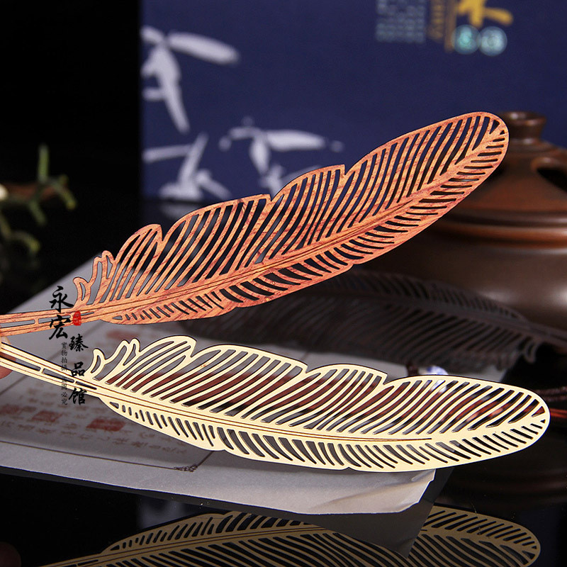 Ρετρό κινέζικο στυλ Φτερό σελιδοδείκτη μενταγιόν Ξύλινο σελιδοδείκτη βιβλίου επιστολόχαρτο Σχολικό προμήθειες γραφείου Escolar Papelaria