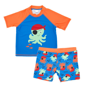Kavkas Детски бански костюм за момчета от две части, готини летни детски бански костюми с щампи с анимационни филми 1-6 години Плажна баня, плуване