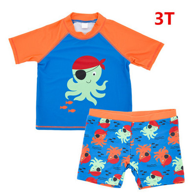 Kavkas Vaikų berniukų maudymosi kostiumėlis, dviejų dalių šaunus animacinio filmo spausdintas vasaros vaikų maudymosi kostiumėlis 1-6 metų paplūdimio vonioje