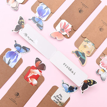 5 бр./лот Kawaii Animal Butterfly Bookmark Paper Book Mark Творчески декоративни хартиени карти Училищни канцеларски материали
