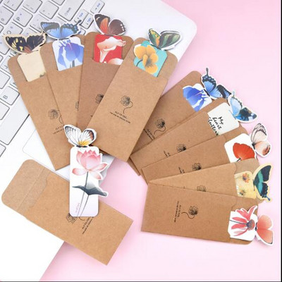 5 kom/lot Kawaii Životinja Leptir Knjižna oznaka Papirnata oznaka knjige Kreativne ukrasne papirnate kartice Školski pribor