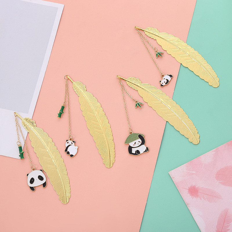 1vnt Mielas Panda Pakabukas Metalinis Žymė Puslapiams Knygoms Skaitytojams Kanceliarinės prekės