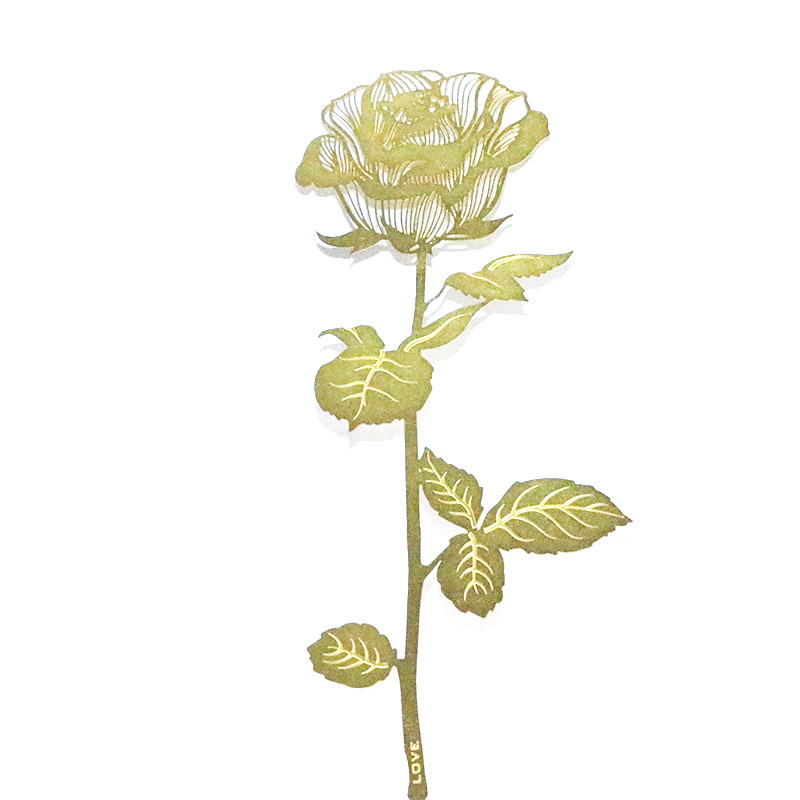 Metalo tekstūros rožinė tuščiavidurė žymė Išskirtinė senovinio kinų stiliaus literatūrinio temperamento užklasinio skaitymo kortelė