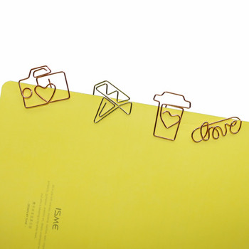 Νέος μεταλλικός φάκελος με διαμάντι με κορώνα Φλιτζάνια καφέ Σελιδοδείκτες Κλιπ θήκης εισιτηρίων σήμανσης Αναλώσιμα είδη γραφείου 5 τμχ/παρτίδα