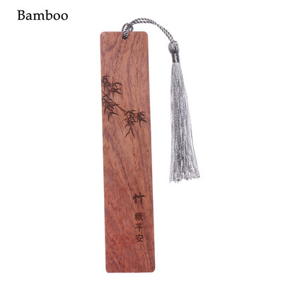 1 vnt Retro žymė Sandalmedžio etiketės knygos klipas puslapių žymėjimas kinų stiliaus vintažinio medžio masyvo amatų raštinės reikmenys mokykliniai reikmenys