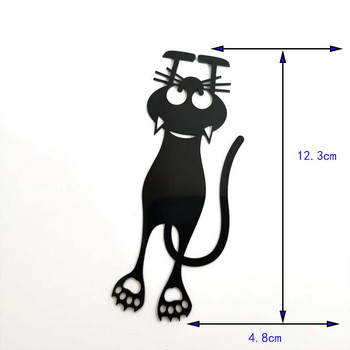 5PCS bookmark Kawaii Cat Bookmarks for Bookmarks 3D Stereo Animal Black Bookmark for Student Teacher\'s Gifts Творчески канцеларски материали