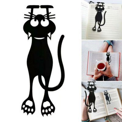 5PCS bookmark Kawaii Cat Bookmarks for Bookmarks 3D Stereo Animal Black Bookmark for Student Teacher`s Gifts Творчески канцеларски материали