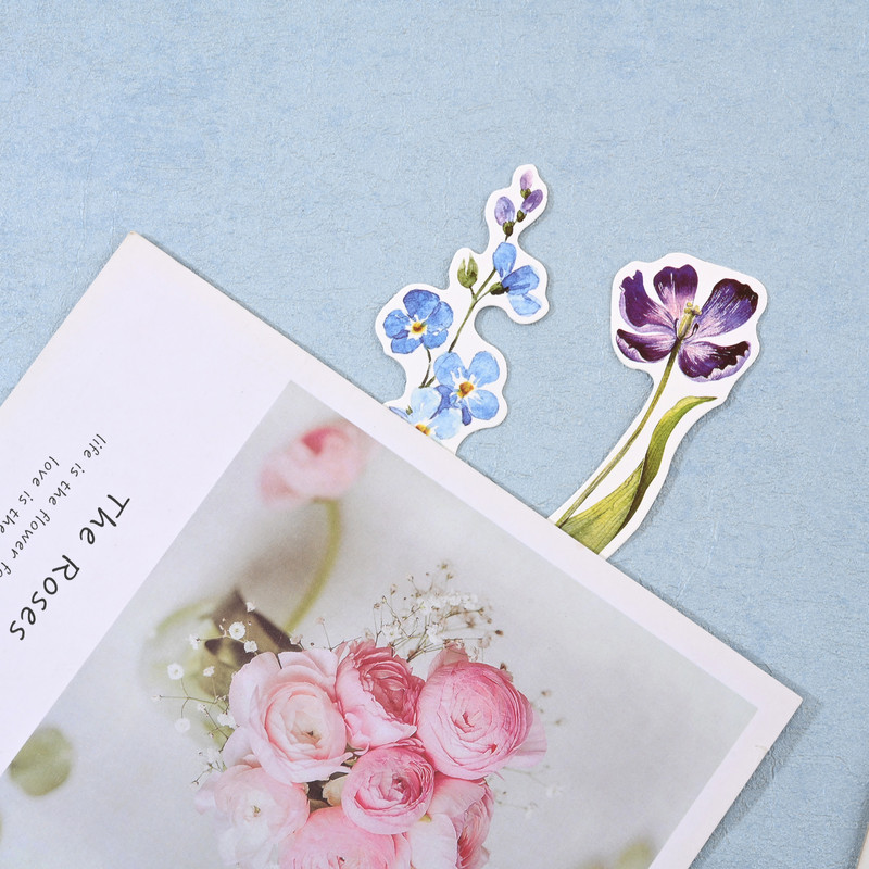 30 vnt. Netaisyklingos gėlės formos Kūrybinė žymė Paukščių raštas Animacinių filmų laikiklis Skaitymo žymeklis Studentų raštinės reikmenys Mokykliniai reikmenys