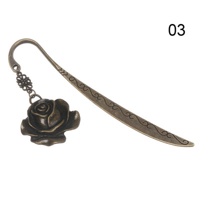 6 стила Ретро метален розов часовник Часовник Отметки Творчески бронзов елен Деликатен книжен маркер за страница Ръчно изработен подарък