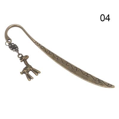 6 стила Ретро метален розов часовник Часовник Отметки Творчески бронзов елен Деликатен книжен маркер за страница Ръчно изработен подарък