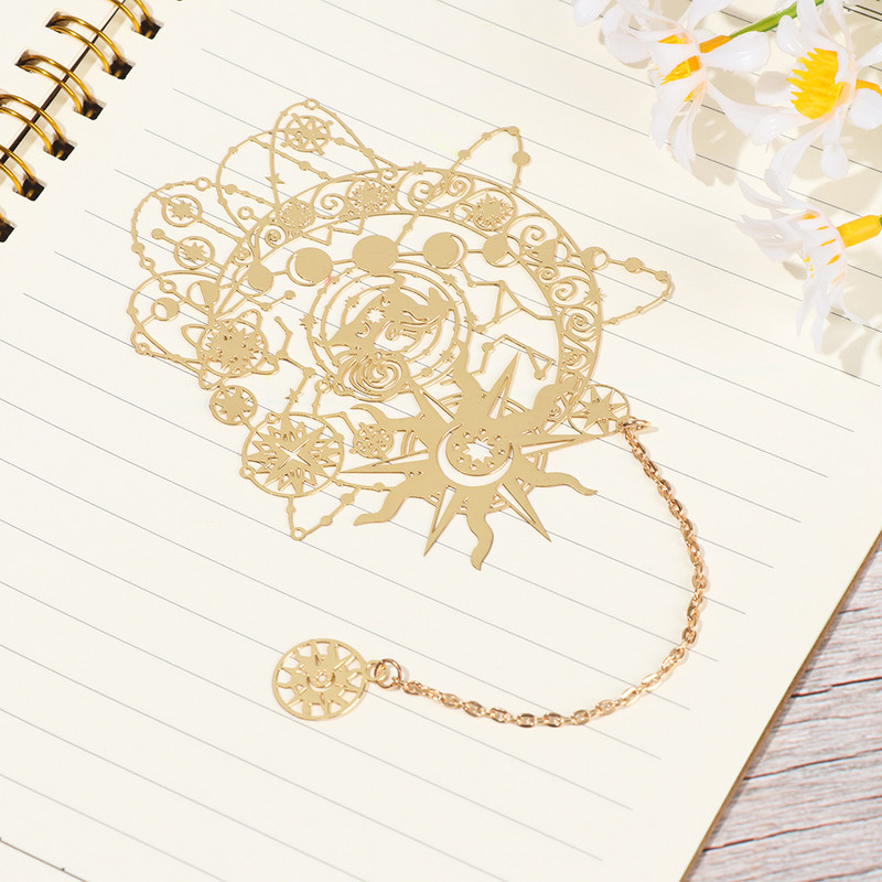 6 стила Ретро метален розов часовник Часовник Отметки Творчески бронзов елен Деликатен книжен маркер за страница Ръчно изработен подарък