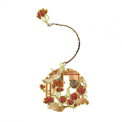 Knygų segtukas Senovinis geometrinis pakabukas tuščiaviduris knygų žymeklis, skaitymo asistentas, kinų stiliaus žalvaris, žymeklis mokykliniai reikmenys