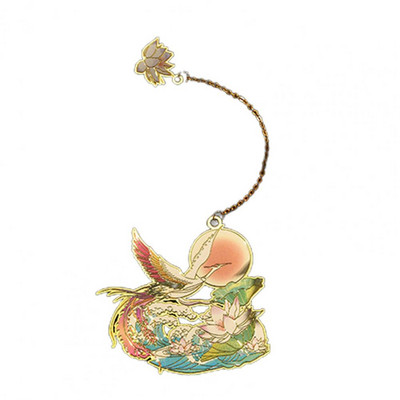 Knygų segtukas Senovinis geometrinis pakabukas tuščiaviduris knygų žymeklis, skaitymo asistentas, kinų stiliaus žalvaris, žymeklis mokykliniai reikmenys